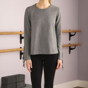 Grey & Gray Sweater Size XS Tie Sleeve Detail Long Sleeve Pullover